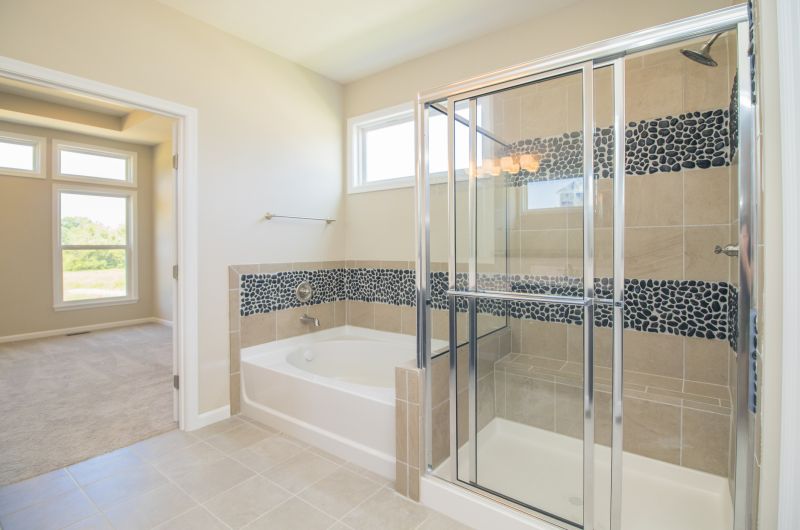 Sliding Door Shower in a Small Bathroom